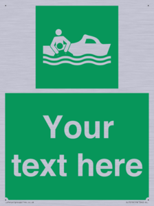 Custom sign safe condition Rescue boat